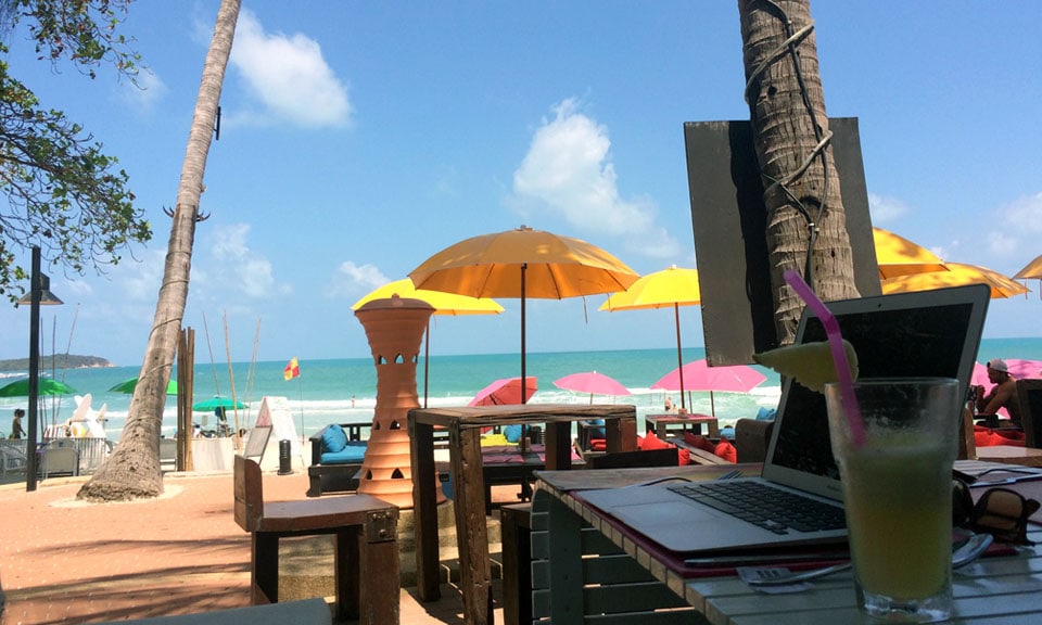 Restaurant overlooking Chaweng Beach in Koh Samui