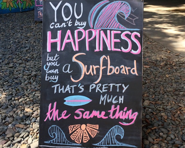 happiness is a surfboard