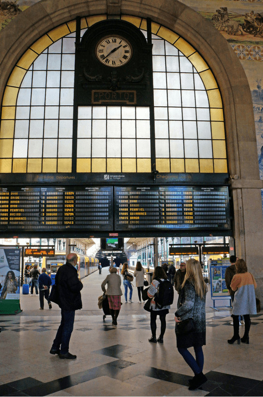 Sao Bento train station in Portugal Porto