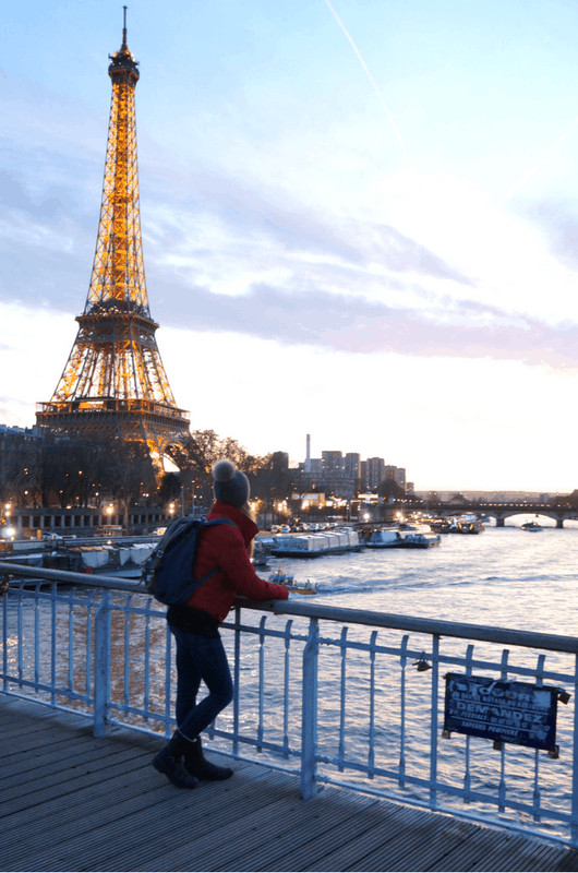 Eiffel Tower Paris in winter