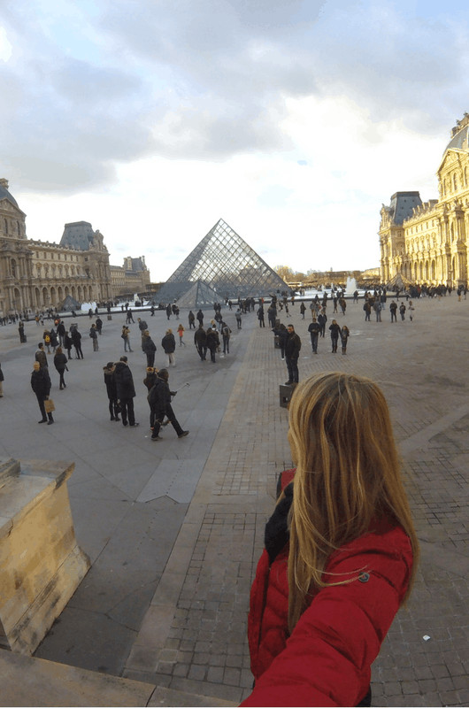 Outside the Louvre in Paris