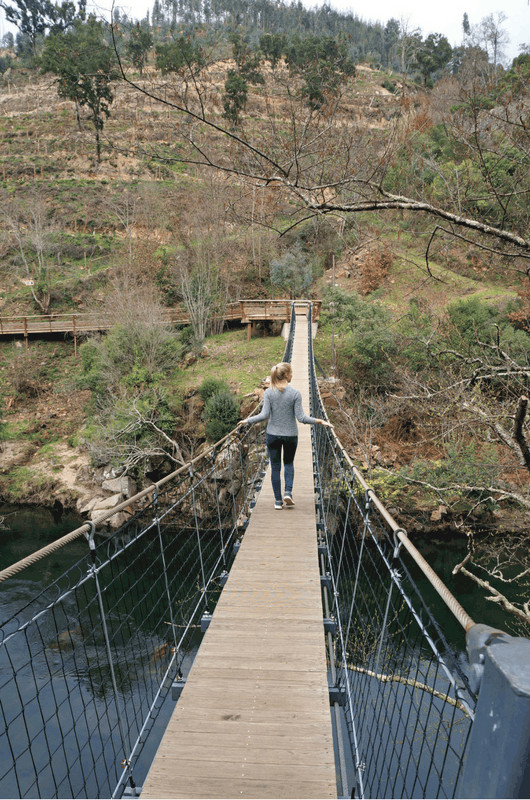 suspension bridge Paiva Walkways in Portugal