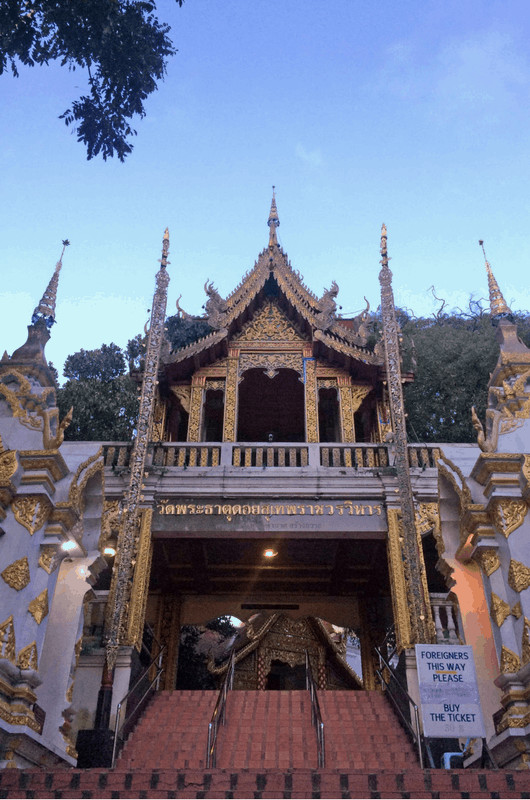 Doi Suthep temple in Chiang Mai at sunset