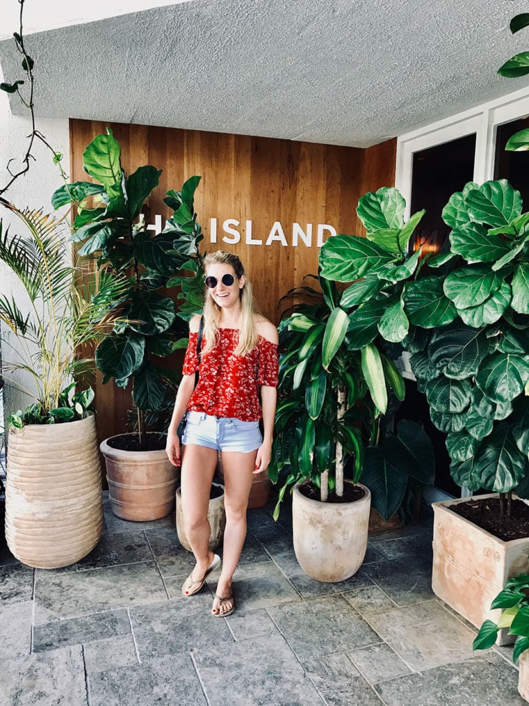 Surfers Paradise Guide in front of The Island Gold Coast