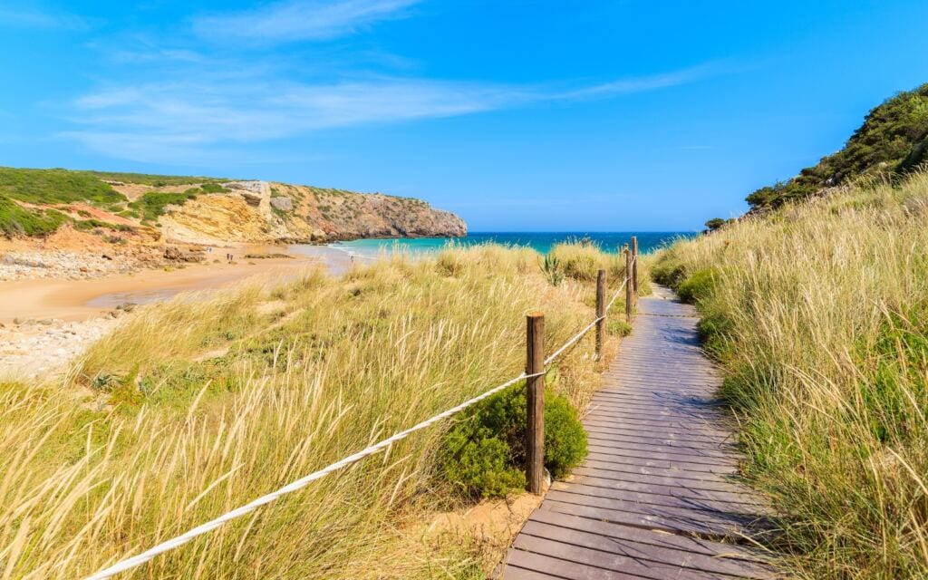 Zavial beach in Algarve