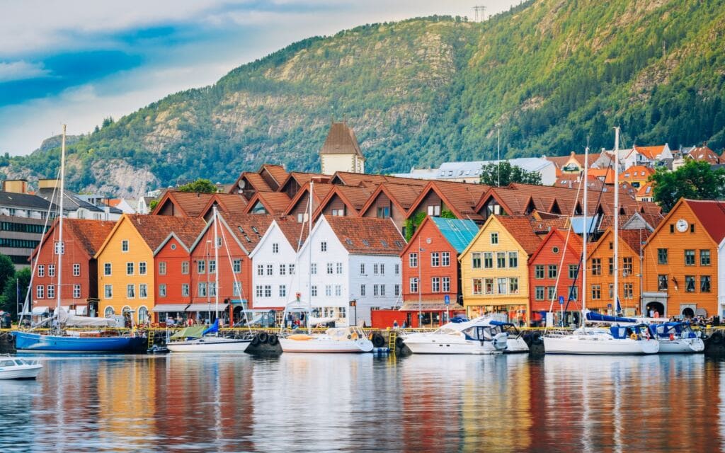 Bergen Wharf and colorful houses, Norway