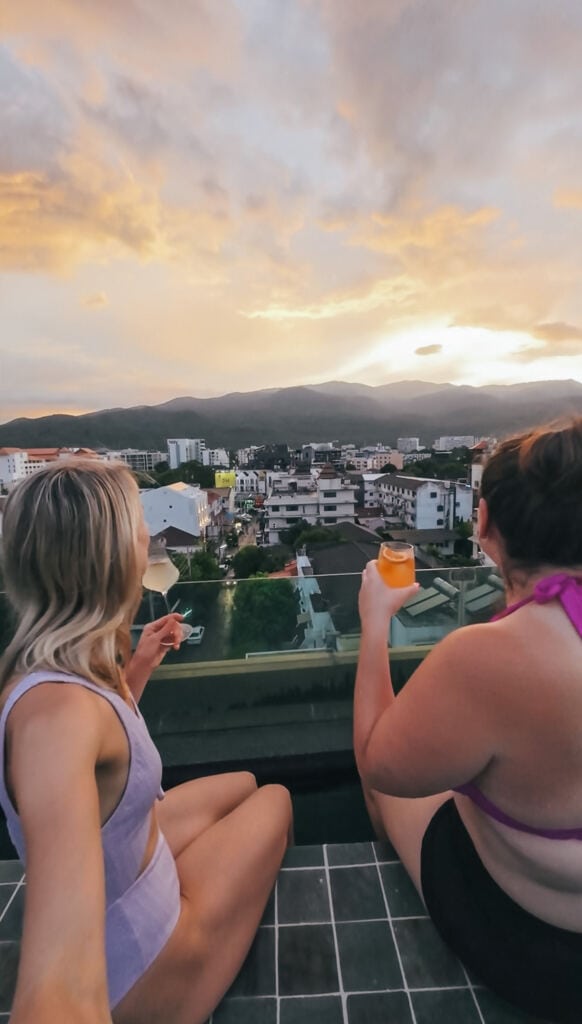 Rooftop sunset in Nimman Chiang Mai