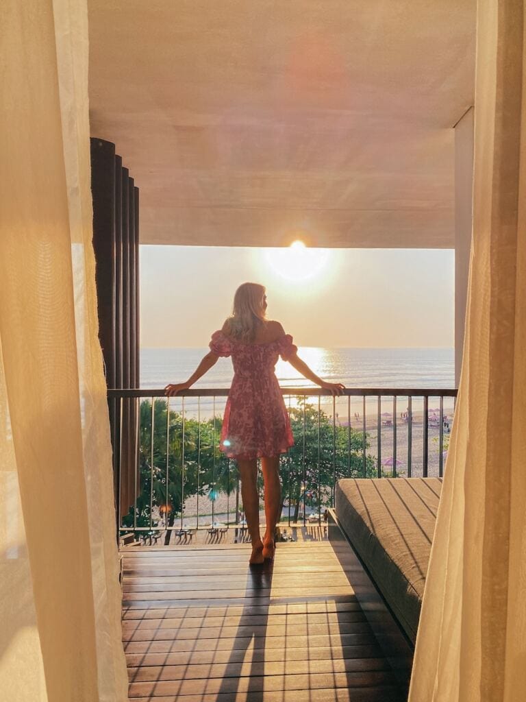 Sunset on the balcony Seminyak