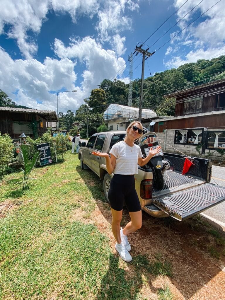 broke down in the mountains of Chiang Mai riding a scooter