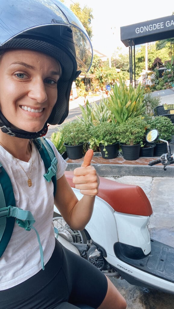 riding a scooter in Chiang Mai