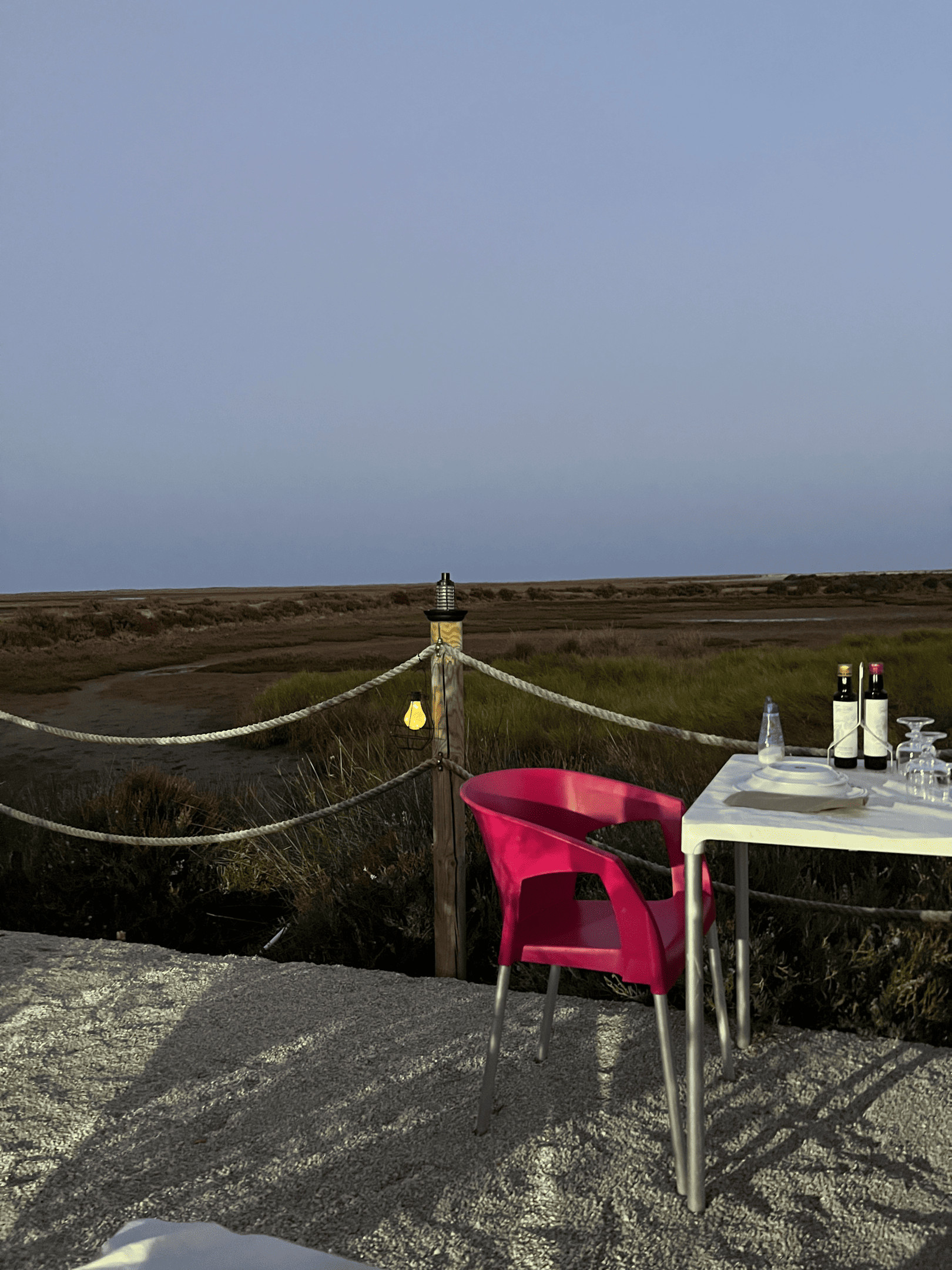 Al fresco Dinner near the Ria Formosa lagoon