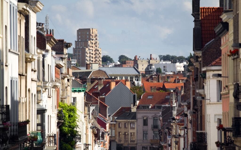 View into district Ixelles of Brussels.