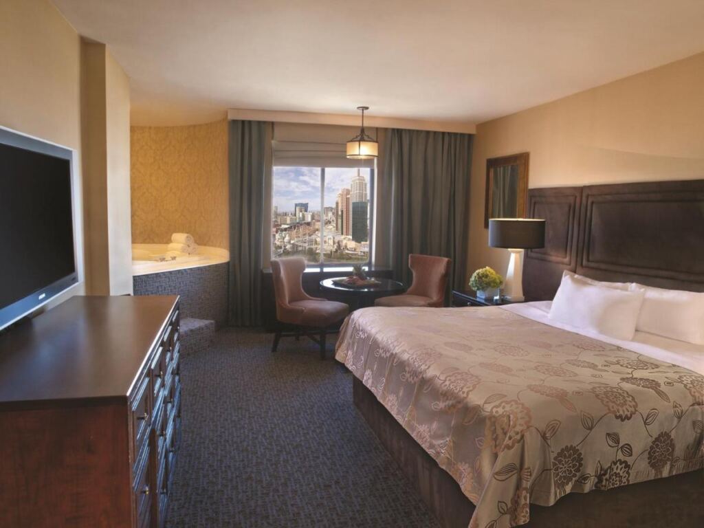 One of the rooms in Excalibur Hotel & Casino.