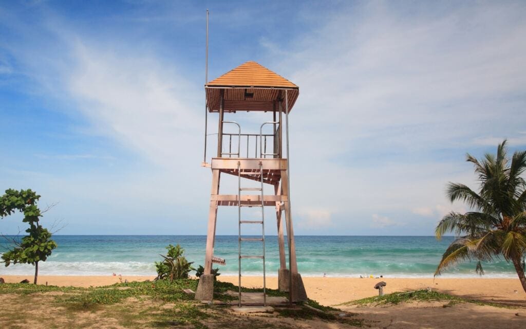 Lifeguard tower at Patong Beach, Phuket.
