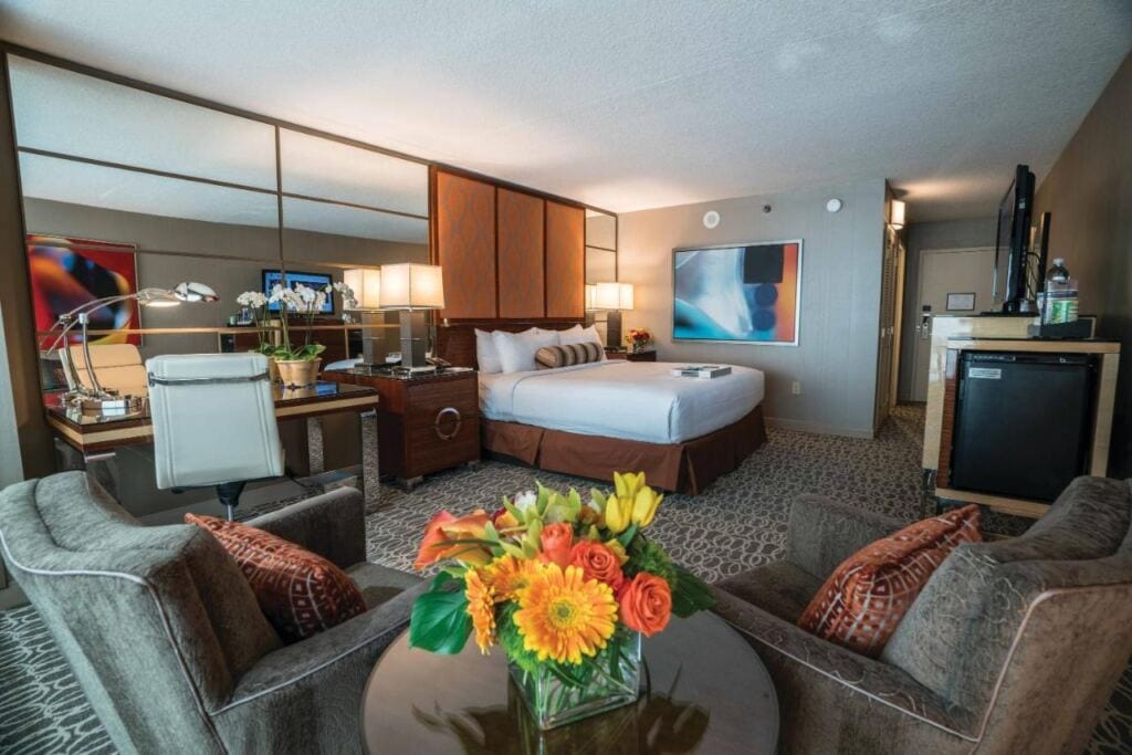 One of the bedrooms in MGM Grand.
