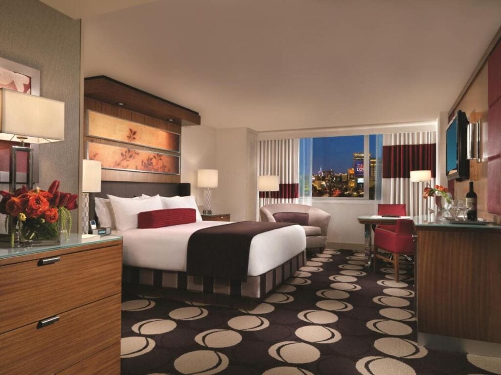 One of the bedrooms in The Mirage.