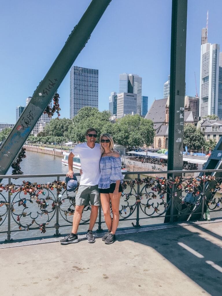 Eiserner Steg Frankfurt am Main in summer