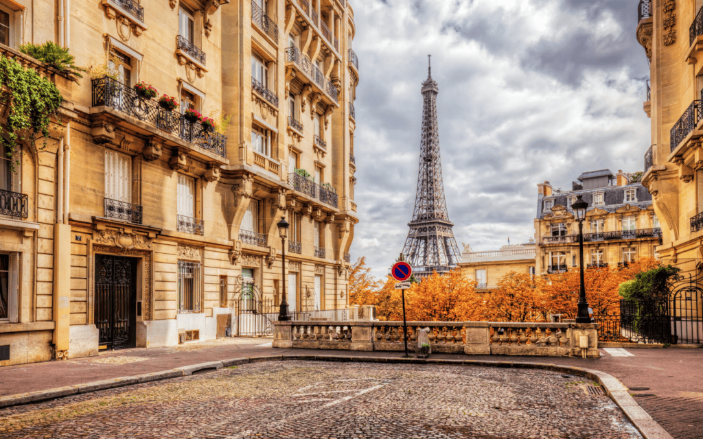 Eiffel Tower in autumn