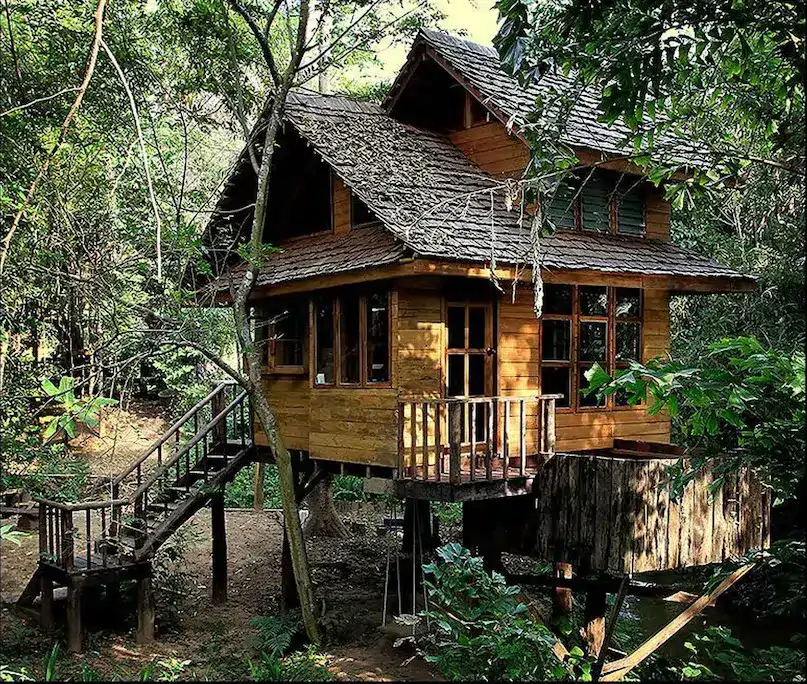 Exterior view of Rabeang Pasak Treehouse Resort.