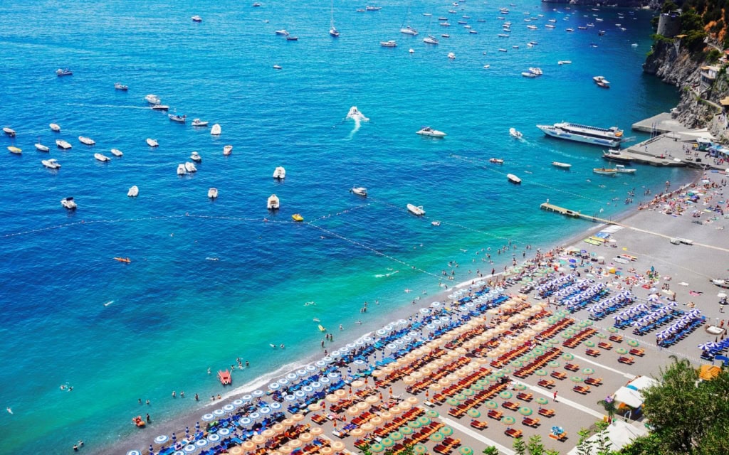 The Main Beach of Positano - Spiaggia Grande