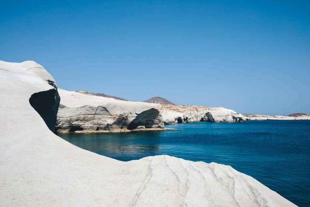 Sarakiniko Beach and its Lunar Like Landscape.