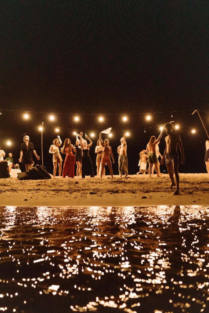 The Scared Fig Yoga Retreats nights on the beach