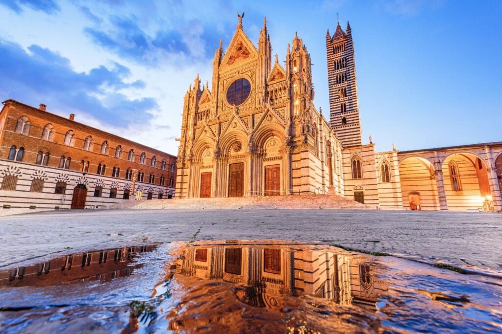 Famous striped cathedral of Siena