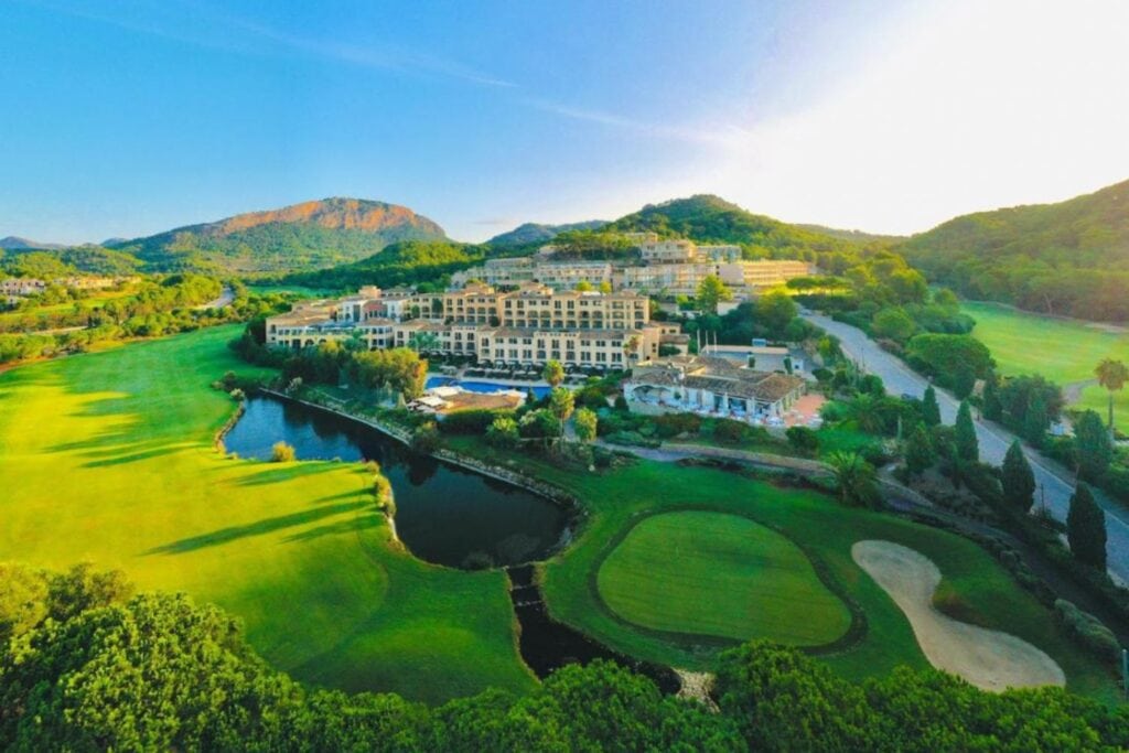 aerial view of green mountains and trees at Steigenberger Resort Mallorca