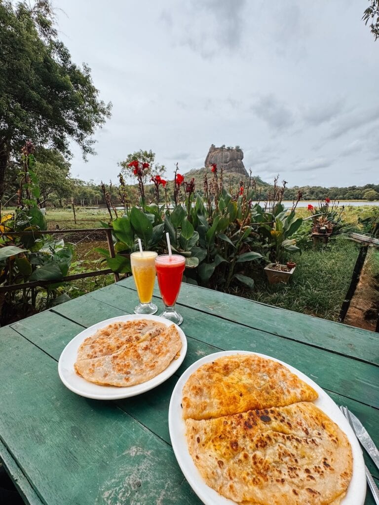 Cafe overlooking Sigiriya Rock