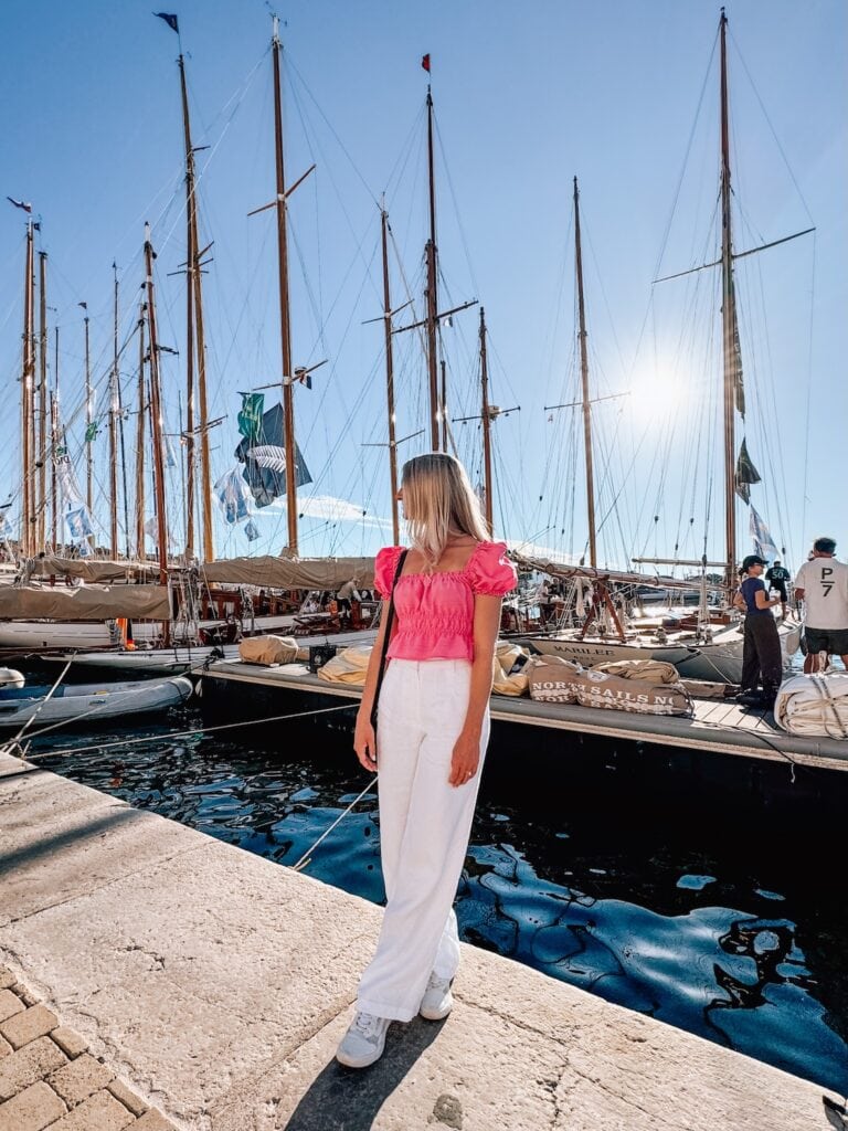 Port de Saint-Tropez Marina at sunset